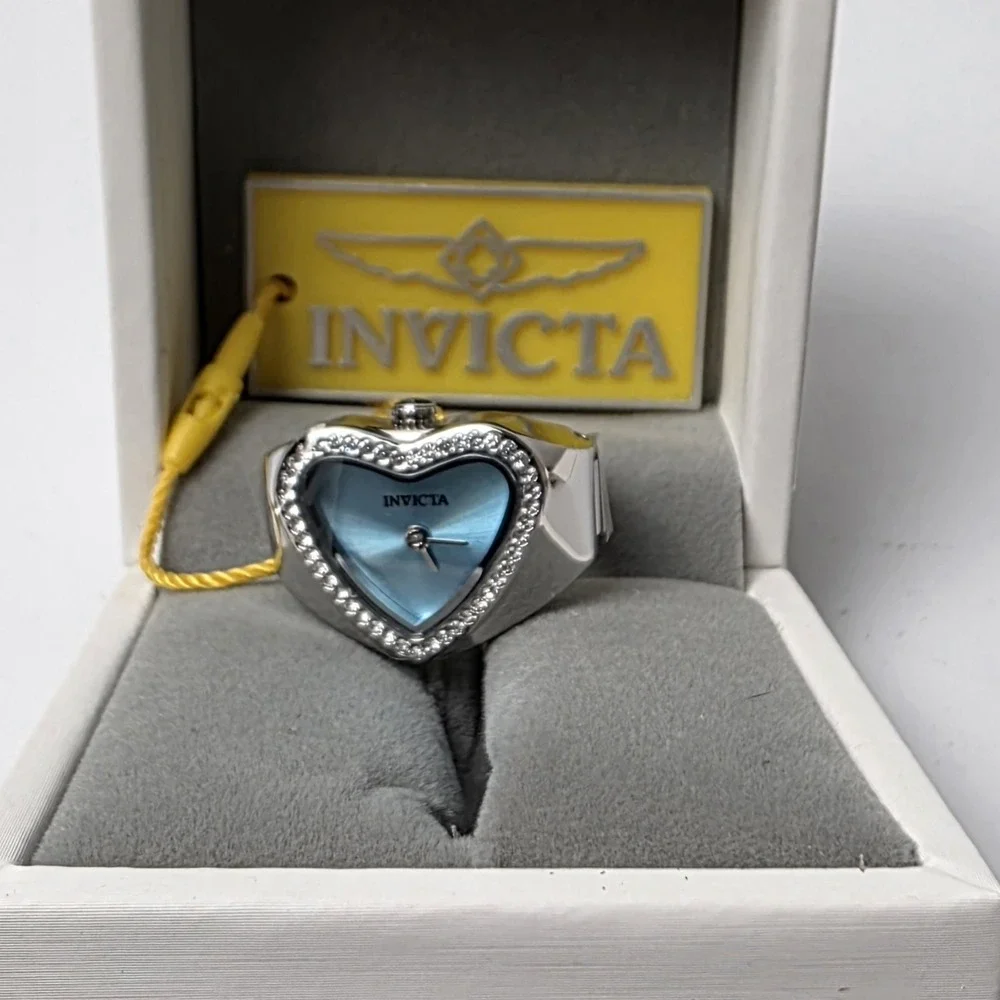 NEW Invicta Mini Angel Women's‎ Ring Watch - 18.5mm, Steel (49573) #0574